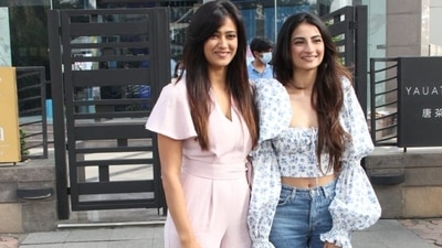 Shweta Tiwari and Palak Tiwari were spotted in Mumbai together. (Varinder Chawla) Shweta Tiwari and Palak Tiwari were spotted in Mumbai together. (Varinder Chawla)