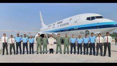 Prime Minister Narendra Modi celebrates Diwali with the Indian Airforce soldiers at Jammu Airport on Thursday. (PTI)