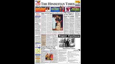 A screengrab of the Hindustan Times on November 6, 1999. A screengrab of the Hindustan Times on November 6, 1999.