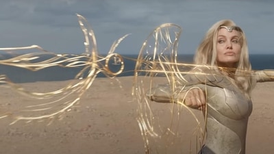 Eternals movie review: Angelina Jolie plays Thena. Eternals movie review: Angelina Jolie plays Thena.