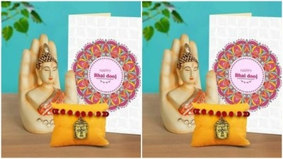 Pen down how much your sibling matters to you in this Bhai Dooj special card and gift it to them with a show-piece of Gautam Buddha. (https://in.pinterest.com/)