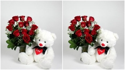 Nothing showers more love for your sister than a bunch of red roses and a soft toy. (https://in.pinterest.com/)