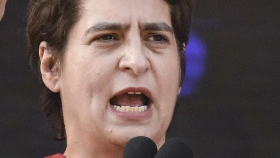 Congress leader Priyanka Gandhi Vadra addresses a rally in Gorakhpur. Her women-centric promises are only meant for the Uttar Pradesh assembly polls, say party insiders. (PTI) Congress leader Priyanka Gandhi Vadra addresses a rally in Gorakhpur. Her women-centric promises are only meant for the Uttar Pradesh assembly polls, say party insiders. (PTI)