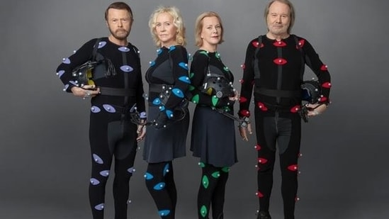 The four members of ABBA had to wear special suits to help create their digital avatars(picture alliance/dpa/PA media)