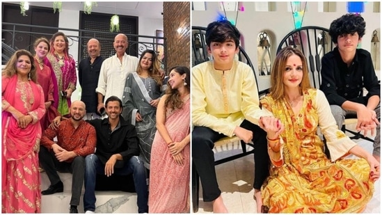 Hrithik Roshan and Sussanne Khan shared pictures on Diwali.