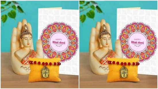 Pen down how much your sibling matters to you in this Bhai Dooj special card and gift it to them with a show-piece of Gautam Buddha.(https://in.pinterest.com/)
