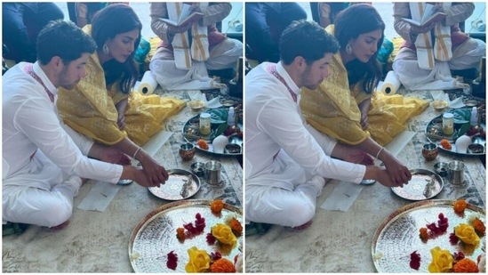 They conducted the Lakshmi puja rituals together.(Instagram/@priyankachopra)