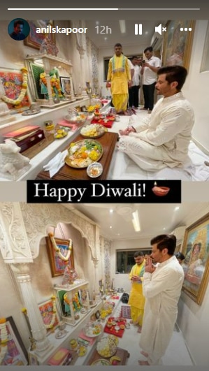 Anil Kapoor performing pooja. (Instagram)