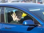 Elon Musk, chief executive officer of Tesla Inc., waves to the media in Germany.(Bloomberg file) Elon Musk, chief executive officer of Tesla Inc., waves to the media in Germany.(Bloomberg file)
