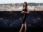 Angelina Jolie poses during a photocall for the film Eternals in Rome. (AFP) Angelina Jolie poses during a photocall for the film Eternals in Rome. (AFP)
