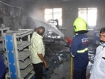 Ten patients died in a fire that broke out in the Covid-19 ward's ICU of the Civil Hospital in Ahmednagar, Maharashtra.