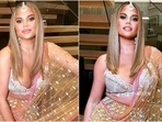 Chrissy Teigen wears nude saree for Diwali festivities and it is worth <span class='webrupee'>₹</span>1 lakh, see new pics Chrissy Teigen wears nude saree for Diwali festivities and it is worth <span class='webrupee'>₹</span>1 lakh, see new pics