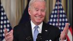 US President Joe Biden reacts as he delivers remarks on the passage of the Bipartisan Infrastructure Deal and the rule that will allow the passage of the Build Back Better Act in the State Dining Room at the White House in Washington, DC on Saturday. (AFP) US President Joe Biden reacts as he delivers remarks on the passage of the Bipartisan Infrastructure Deal and the rule that will allow the passage of the Build Back Better Act in the State Dining Room at the White House in Washington, DC on Saturday. (AFP)