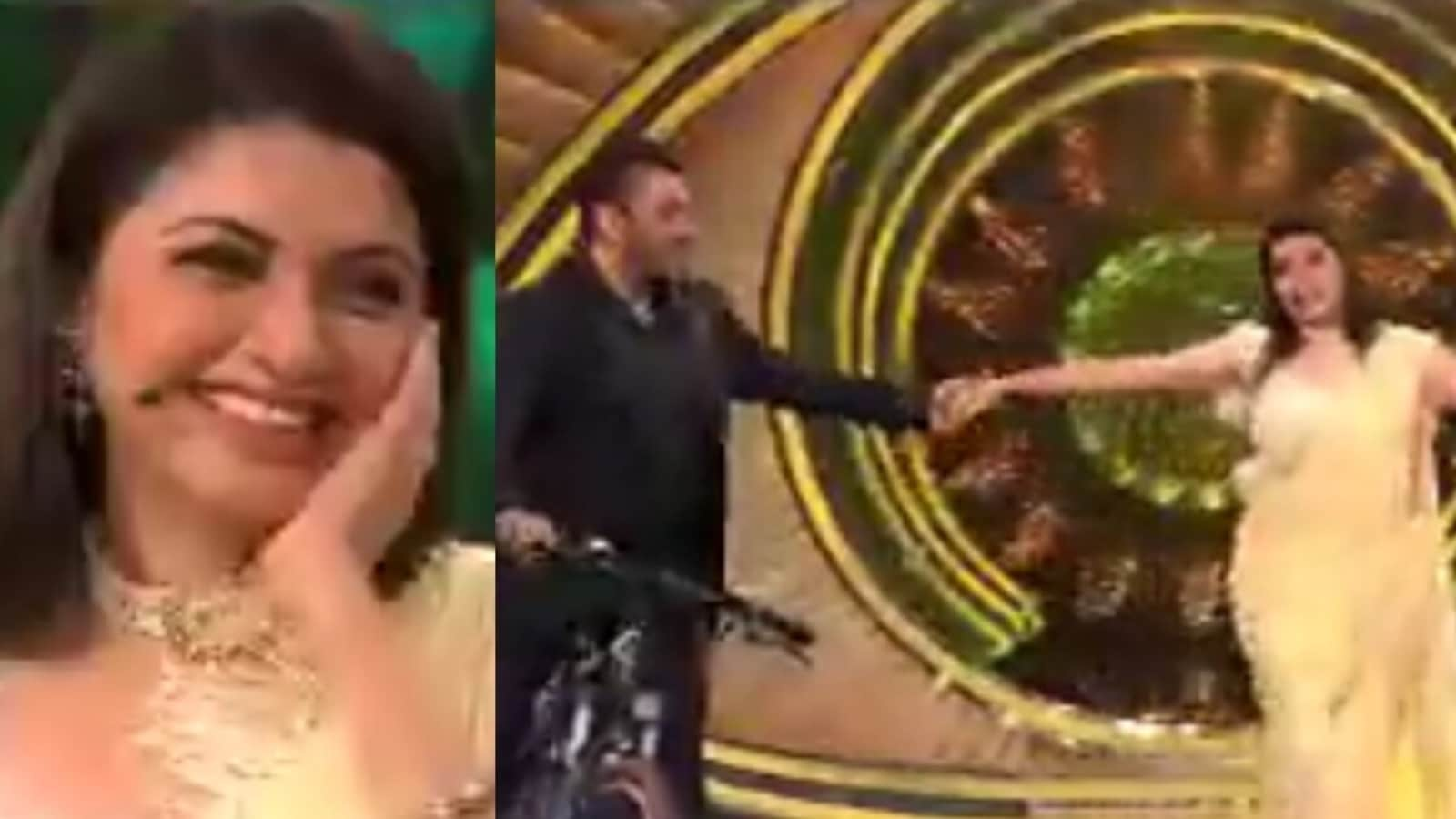 Salman Khan Ladki Xxx - Bigg Boss 15: Salman Khan and Bhagyashree have an adorable Maine Pyaar Kiya  reunion on Weekend Ka Vaar, watch - Hindustan Times