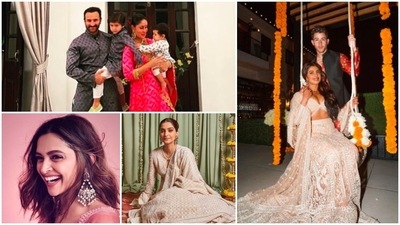 With social media platforms like Instagram, Facebook, Snapchat, etc, fans have come closer to their favourite celebrities. From workout regime to diet, celebs share all their day-to-day life activities on social media platforms for their fans to stay updated about them. On the occasion of Diwali, Bollywood celebs like Deepika Padukone, Priyanka Chopra, Kareena Kapoor Khan among others took to their Instagram handle to treat their fans with Diwali celebration photos. (Instagram) With social media platforms like Instagram, Facebook, Snapchat, etc, fans have come closer to their favourite celebrities. From workout regime to diet, celebs share all their day-to-day life activities on social media platforms for their fans to stay updated about them. On the occasion of Diwali, Bollywood celebs like Deepika Padukone, Priyanka Chopra, Kareena Kapoor Khan among others took to their Instagram handle to treat their fans with Diwali celebration photos. (Instagram)