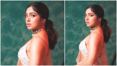 Bhumi Pednekar wished her fans Happy Diwali as she posed in this stunning contemporary designer lehenga set. (Instagram/@bhumipednekar) Bhumi Pednekar wished her fans Happy Diwali as she posed in this stunning contemporary designer lehenga set. (Instagram/@bhumipednekar)