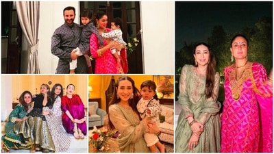 The Kapoors and the Khans came under one roof to celebrate Diwali with great pomp and grandeur. The Bollywood beauties Bebo and Lolo wore traditional outfits and flooded their Instagram handles with their celebration pictures. (Instagram) The Kapoors and the Khans came under one roof to celebrate Diwali with great pomp and grandeur. The Bollywood beauties Bebo and Lolo wore traditional outfits and flooded their Instagram handles with their celebration pictures. (Instagram)
