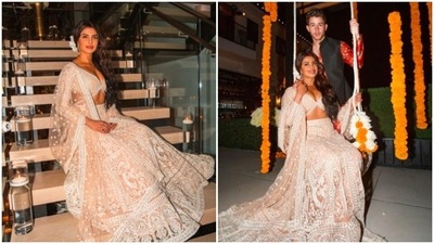 Priyanka Chopra and Nick Jonas celebrated their first Diwali in their first home together. "Our first diwali in our first home together ❤️🪔✨ This one will always be special. Thank you to everyone who worked so hard to make this evening so special. You’re my angels. To everyone who honoured our home and my culture by not only dressing the part but dancing the night away, you made me feel like I was back home. And to the best husband and partner @nickjonas, you are what dreams are made of. I love you. My heart is so grateful and full. Happy Diwali," she captione her post. (Instagram/@priyankachopra) Priyanka Chopra and Nick Jonas celebrated their first Diwali in their first home together. "Our first diwali in our first home together ❤️🪔✨ This one will always be special. Thank you to everyone who worked so hard to make this evening so special. You’re my angels. To everyone who honoured our home and my culture by not only dressing the part but dancing the night away, you made me feel like I was back home. And to the best husband and partner @nickjonas, you are what dreams are made of. I love you. My heart is so grateful and full. Happy Diwali," she captione her post. (Instagram/@priyankachopra)