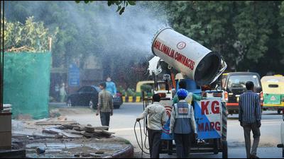 NCRTC officials said anti-smog guns are operational round the clock at the site. (Picture for representation only/HT) NCRTC officials said anti-smog guns are operational round the clock at the site. (Picture for representation only/HT)