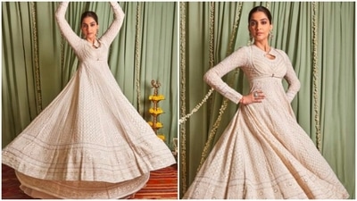 Sonam Kapoor wished her fans in a unique way. Donning a stunning white Anarkali set, the Neerja actor swirled and danced in front of a traditional backdrop. Sharing her pictures on Instagram, she captioned her post, "As the dawn marks the arrival of light in the world of darkness, may the lights of the Diwali mark the beginning of a shining new year in your life. Happy Diwali and a prosperous New Year!." (Instagram/@sonamkapoor) Sonam Kapoor wished her fans in a unique way. Donning a stunning white Anarkali set, the Neerja actor swirled and danced in front of a traditional backdrop. Sharing her pictures on Instagram, she captioned her post, "As the dawn marks the arrival of light in the world of darkness, may the lights of the Diwali mark the beginning of a shining new year in your life. Happy Diwali and a prosperous New Year!." (Instagram/@sonamkapoor)