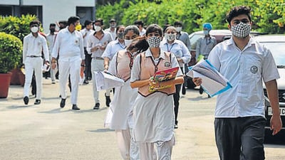 The duration of the examination will be 90 minutes and it will cover only the rationalised syllabus of Term-1. (Picture for representation only/Sanchit Khanna-HT Archive) The duration of the examination will be 90 minutes and it will cover only the rationalised syllabus of Term-1. (Picture for representation only/Sanchit Khanna-HT Archive)