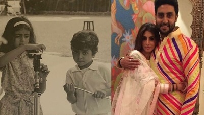 Abhishek Bachchan and Sweta Bachchan Nanda are very close and continue to drop amusing childhood pictures of each other.&nbsp; 