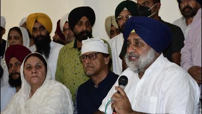 The extension of BSF jurisdiction is an executive matter, the SAD core panel resolved at its meeting in Chandigarh on Saturday, with Sukhbir adding that any Vidhan Sabha decision will just be an expression of intent. (HT File) The extension of BSF jurisdiction is an executive matter, the SAD core panel resolved at its meeting in Chandigarh on Saturday, with Sukhbir adding that any Vidhan Sabha decision will just be an expression of intent. (HT File)