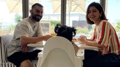 Virat Kohli and Anushka Sharma with daughter Vamika in UAE. Virat Kohli and Anushka Sharma with daughter Vamika in UAE. 