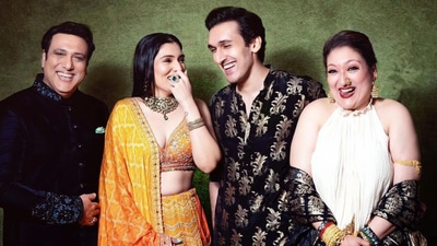 Govinda with his family. Govinda with his family.