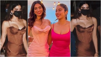 Khushi Kapoor wears two corset slip dresses worth 16k for birthday bash with Janhvi Kapoor | Fashion Trends Khushi Kapoor wears two corset slip dresses worth 16k for birthday bash with Janhvi Kapoor | Fashion Trends