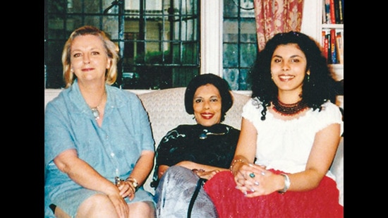 With family friend Susie Partridge, and her mother Minnie in Paddington on a trip With family friend Susie Partridge, and her mother Minnie in Paddington on a trip