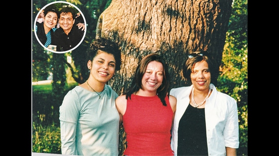 With friend Laura and her mother Minnie at East 15 Acting School in 2003; (inset) With Asif Ali Beg at Regents Park in 2003 With friend Laura and her mother Minnie at East 15 Acting School in 2003; (inset) With Asif Ali Beg at Regents Park in 2003