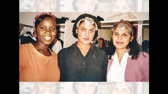 With co-actors Shirine and Shireen, when Anu played a Chilean woman at their year-end production With co-actors Shirine and Shireen, when Anu played a Chilean woman at their year-end production