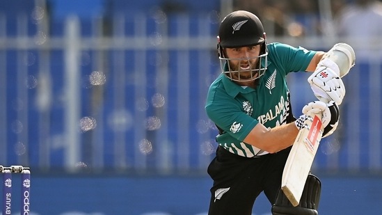 New Zealand's Skipper Kane Williamson plays a shot during the ICC Men's T20 World Cup match between New Zealand and Namibia at Sharjah Cricket Stadium in Sharjah on Friday. (ANI)