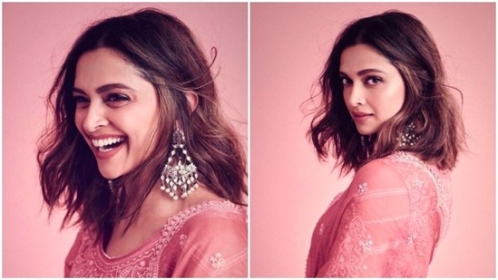 Deepika Padukone steals hearts of many with her cute smile as she poses in a pink salwar suit. "May this year be filled with light, good health and prosperity! Happy Diwali!," she captioned her Instagram post.(Instagram/@deepikapadukone)