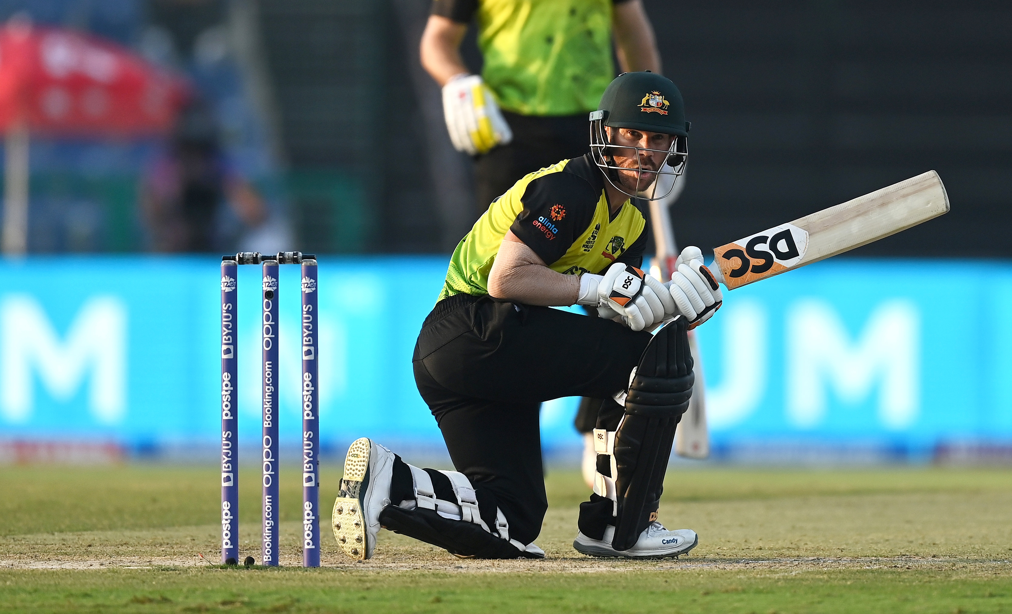 Australia's David Warner plays a shot during the ICC Men's Twenty20 World Cup (ANI) Australia's David Warner plays a shot during the ICC Men's Twenty20 World Cup (ANI)
