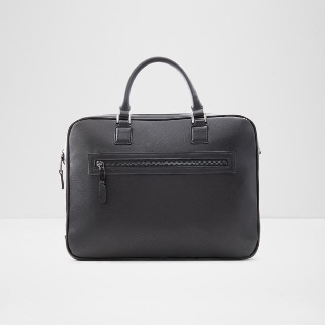 Made with synthetic leather, the bag has a flap closure and multiple zipper pockets Made with synthetic leather, the bag has a flap closure and multiple zipper pockets