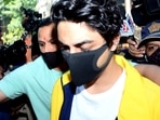 Aryan Khan appears before Narcotics Control Bureau as per the conditions set by Bombay High Court while granting him bail in the drugs-on-cruise case, in Mumbai on Friday. (ANI Photo) Aryan Khan appears before Narcotics Control Bureau as per the conditions set by Bombay High Court while granting him bail in the drugs-on-cruise case, in Mumbai on Friday. (ANI Photo)