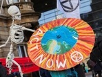 A demonstration during the UN Climate Change Conference (COP26), in Glasgow, Scotland, Britain.