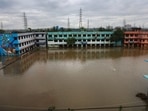 View of a waterlogged area following heavy rain in Chennai. View of a waterlogged area following heavy rain in Chennai. 