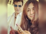 Ekta Kapoor with her father Jeetendra. Ekta Kapoor with her father Jeetendra.