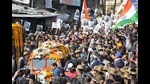 Army personnel and people pay tribute to the mortal remains of Major Vibhuti Shankar Dhoundiyal, who lost his life in Pulwama encounter, Dehradun, February 19, 2019 (Vinay Santosh Kumar / Hindustan Times) Army personnel and people pay tribute to the mortal remains of Major Vibhuti Shankar Dhoundiyal, who lost his life in Pulwama encounter, Dehradun, February 19, 2019 (Vinay Santosh Kumar / Hindustan Times)
