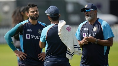 File photo of Bharat Arun (R) with Team India captain Virat Kohli. (AP) File photo of Bharat Arun (R) with Team India captain Virat Kohli. (AP)