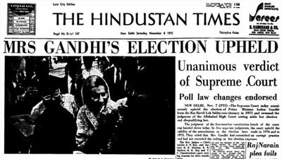 A screengrab of the Hindustan Times on November 8, 1975. (HT Archive) A screengrab of the Hindustan Times on November 8, 1975. (HT Archive)