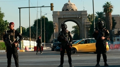 Security forces in the fortified Green Zone of Baghdad, Iraq, (AP file)