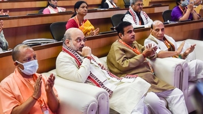 BJP leader and Union home minister Amit Shah urged party workers to set up party committees in all the 10.4 lakh polling booths in the country by December 25. (PTI) BJP leader and Union home minister Amit Shah urged party workers to set up party committees in all the 10.4 lakh polling booths in the country by December 25. (PTI)