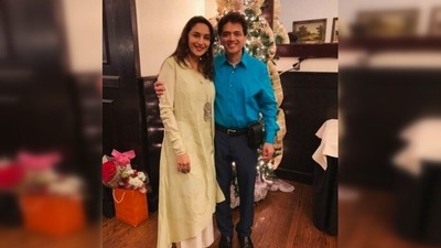 Madhuri Dixit Nene also shared a throwback photo with her brother and wished her fans "Happy Bhaiduj." (Instagram/@madhuridixt) Madhuri Dixit Nene also shared a throwback photo with her brother and wished her fans "Happy Bhaiduj." (Instagram/@madhuridixt)