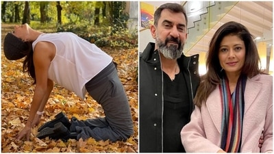 Pooja Batra does yoga poses in Budapest, husband Nawab Shah reacts Pooja Batra does yoga poses in Budapest, husband Nawab Shah reacts