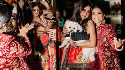 Priyanka Chopra enjoyed at Lilly Singh's Diwali party. Priyanka Chopra enjoyed at Lilly Singh's Diwali party. 