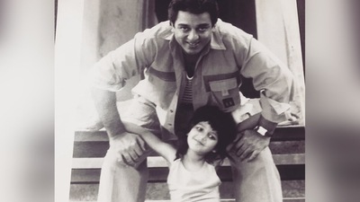 Shruti Haasan shared this picture on Instagram on Sunday to wish Kamal Haasan a happy birthday. Shruti Haasan shared this picture on Instagram on Sunday to wish Kamal Haasan a happy birthday.